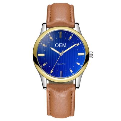 Chine Montre adaptée aux besoins du client en petite quantité de la personnalité WJ-8107 de fleur de visage de quartz de cuir de bande de montres occasionnelles créatives d'hommes à vendre