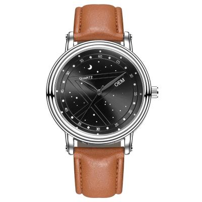 China WJ-8109 Yiwu Factory Direct Quartz Watch Wholesale Low MOQ OEM Wristwatch High Quality Leather Watch For Men for sale