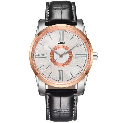 Chine La bande WJ-8106 en cuir simple acceptent BAS MOQ ajoutent votre montre-bracelet chaude de mâle d'affaires de vente d'hommes de logo de Wal-joie faite sur commande de montres à vendre