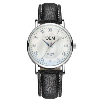 China WJ-8101 Factory Latest Design Men Watches Small OEM Handwatches For Gentleman Business Waterproof Leather Quartz Wrist Watches for sale