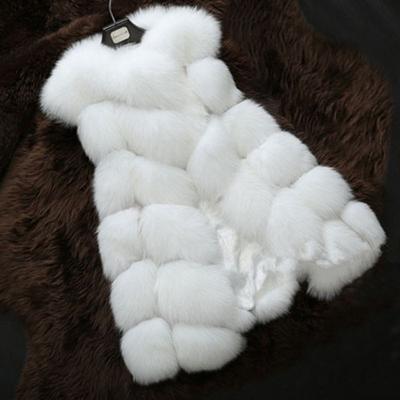 China New Mid Length Plus Size Autumn And Winter Fashion To Keep Warm Winter Jacket Faux Fox Fur Vest Lady for sale