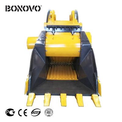 China Building Material Stores Bovono Crusher Bucket For Excavator For Sale for sale