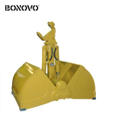 China Grabing Soil Bonovo Clamshell Grab Shell Bucket For Excavators And Loaders / Clam Shell Bucket Teeth Made In China With Extremely Long Warranty for sale