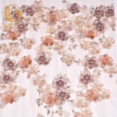 China Bridal Bridal Wedding Dress Trim Lace Fabric 135-140Cm Viable Rolls Wholesale for sale