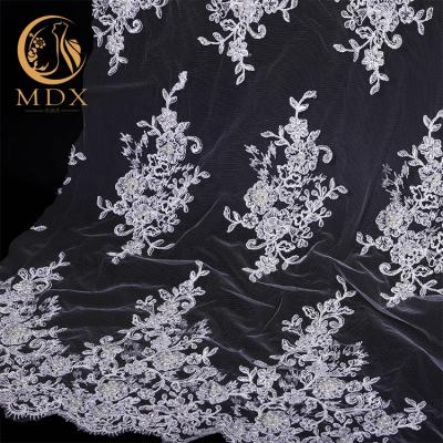 China Sustainable Factory New Beautiful Fabrics 3d Textiles Lace Fabric For Wedding Dress Lace for sale