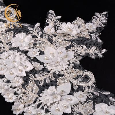 China Handmade Hot Sale Wedding Dress Bridal Gown Low Price Design Fabric Water Soluble Lace for sale