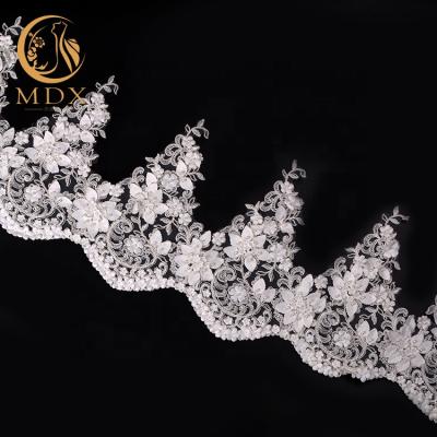 China Viable factory wholesale high quality popular custom embroidery sequin fabric lace for sale