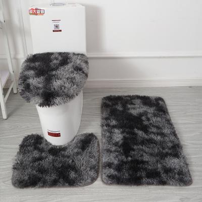 China 3 Piece Bathroom Blankets Washable Custom Covers Set Non Slip And Water Soft Absorbent Floor Mat Carpet Bath Mat for sale