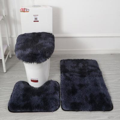 China 3 Piece Bathroom Blankets Washable Custom Covers Set Non Slip And Water Soft Absorbent Floor Mat Carpet Bath Mat for sale