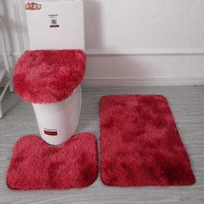 China 3 Piece Bathroom Blankets Washable Custom Covers Set Non Slip And Water Soft Absorbent Floor Mat Carpet Bath Mat for sale