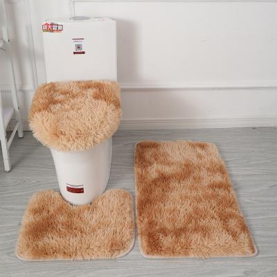 China 3 Piece Bathroom Blankets Washable Custom Covers Set Non Slip And Water Soft Absorbent Floor Mat Carpet Bath Mat for sale