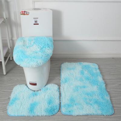 China 3 Piece Bathroom Blankets Washable Custom Covers Set Non Slip And Water Soft Absorbent Floor Mat Carpet Bath Mat for sale