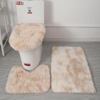 China 3 Piece Bathroom Blankets Washable Custom Covers Set Non Slip And Water Soft Absorbent Floor Mat Carpet Bath Mat for sale