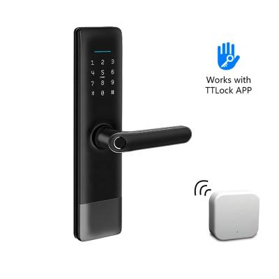 China Bluetooth+WiFi+Fingerprint+Card+Password+Mechanical Locks China Supplier APP Access Security Smart Door Lock with Alexa Google Home for sale