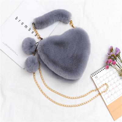 China Fashion Women's Plush Lambskin Handbags Feather Clutch Bag Shoulder Bag Wallet Chain Sling Bag Women for sale