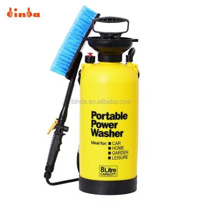 China 10L PE Plastic Portable Water Car High Pressure Washer With Brush for sale