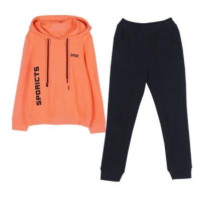 China Wholesale Leisure Hoodie Anti-pilling Sports Suit Women Spring And Autumn Large New Korean Version Of Fashion Loose Two-piece Set for sale