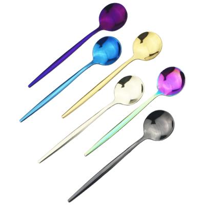 China Sustainable Reusable Metal Teaspoon Stainless Steel Cutlery Set for sale