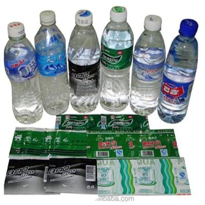 China Waterproof Sleeve Roll Juice Pvc Customized Plastic Shrink Label , Customized Plastic Water Bottle Label for sale