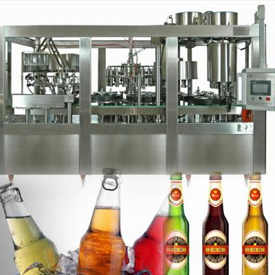 China Food Factory Direct Supply Automatic Sparkling Water Mineral Water Beer Glass Bottle Washing Filling Capping Production Line Machine for sale