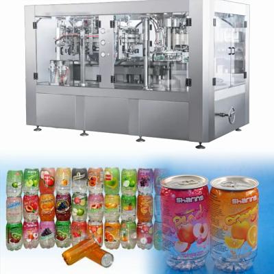 China Food Factory Supply CE 300cpm Automatic Automatic Plastic PET Can Small Carbonated Beverage Soft Drink Filling And Sealing Machine for sale