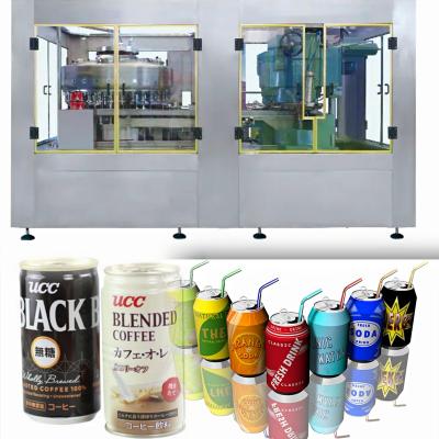 China Food Factory High Speed ​​Automatic Canned Drink 2000CPH Coconut Water Wine/Tea/Coffee/Energy Drinks Filling And Sealing Machine for sale