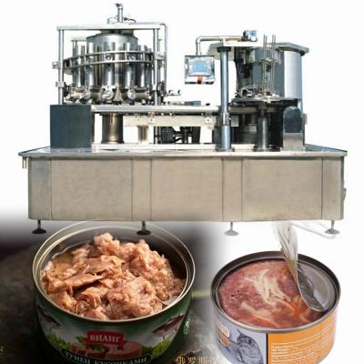 China Food CE Factory Directly Supply 600cpm Tin Canned Cat Food Fish Automatic Pet Food Dogfood Fruit Canning Machine Wet Food for sale