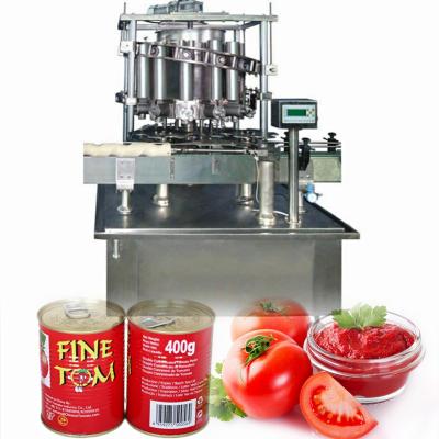 China CE Factory Supply Direct High Speed ​​Automatic 400cpm Industrial Tomato Sauce Tomato Sauce Food Tin Can Filling Machine for sale