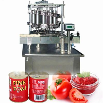 China Food CE Factory Supply 400cpm Direct High Speed ​​Automatic Tomato Sauce Paste Piston Filling Machine Tin Can Tinplate Hot Sauce for sale