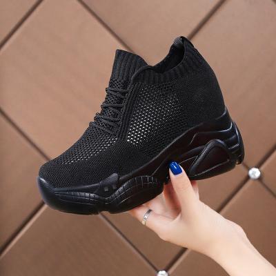 China CUSHIONING New Spring Women Height Increasing Korean Platform Zapatillas Chunky Sneakers Shoes Casual Breathable Woman Shoes For Women for sale