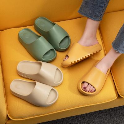 China CUSHIONING Thick Bottom Platform Chunky Heel Living Room Bedroom Home Women Slippers Non Slip Trend Designer Shoes Ladies for sale