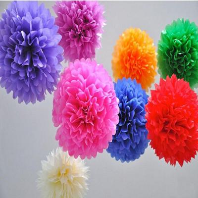 China Colorful paper pom pom,paper flower for party decorate for sale