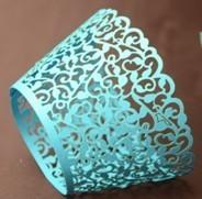 China Bright Blue cupcake wrappers for cake decorate for sale