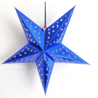 China Bright Brue chinese handmade paper star paper lanterns for sale