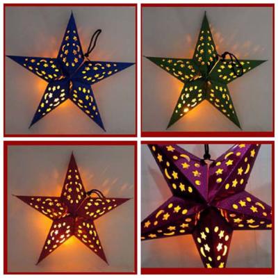 China Hot sale chinese handmade paper lantern/Five Stars Shape Paper Lantern for sale