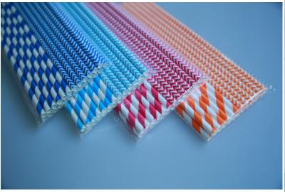 China Stripes Designs Paper Straws for Party Decorate for sale