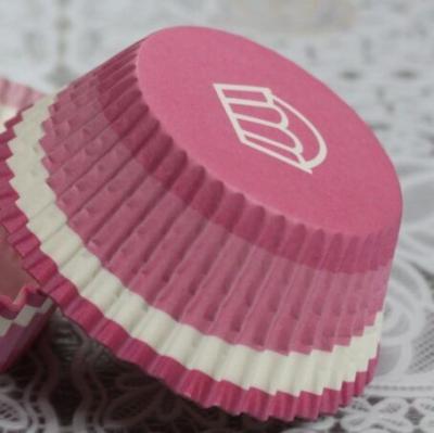 China Baby pink greaseproof Cupcake liners wholesale for sale