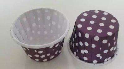 China Purple with dot Souffle cups for sale