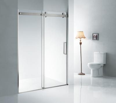 China Frameless 304 Stainless Steel Hardware Chrome Finish Foshan Customized Enclosure Shower Door for sale