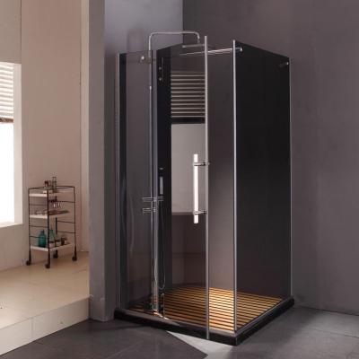 China Modern Frameless Stainless Steel 304 Swivel Tempered Glass Shower Bath Room (KK8011) for sale