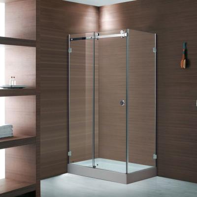 China Modern Direct Outstanding Design Factory Price Luxury L-Shape Shower Glass Enclosures Quality for sale