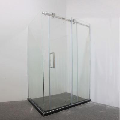 China Normal; Easy clean glass; Anti-blast wired stainless steel rectangular frameless sliding shower stall KT8115 800X1200 glass enclosed shower room for sale