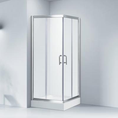 China New Design KT6003 2021 Modern Bathroom Aluminum Frame Sliding Shower Enclosure 90X90 for sale