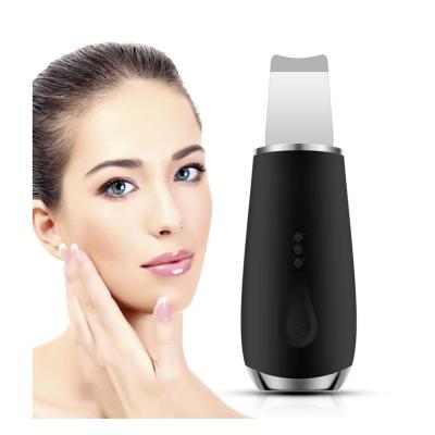 China PSB 3 in1facial Beauty Rechargeable Face Silicone Ion Skin Scrubber DEEP CLEANSING Ultrasonic Peeling Spatula for sale