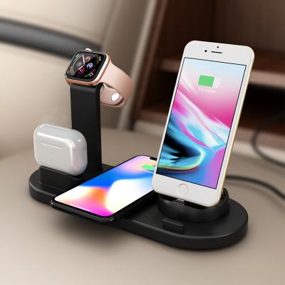 China Best Selling Video Game Player Magnetic Portable Fast Charger Metal Phone 5 in 1 Wireless Phone Charger For Iwatch Airpods Earphone for sale