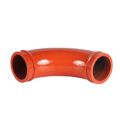 China Line Change Direction Concrete Pump Pipes 125 5.5 Inch 90 Degree Concrete Pumping Elbow for sale