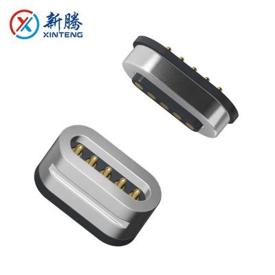 China Realize the factory direct sales of signal transmission function 5 POGO PIN Male and female heads annular magnetic connectors for cosmetic mirrors for sale