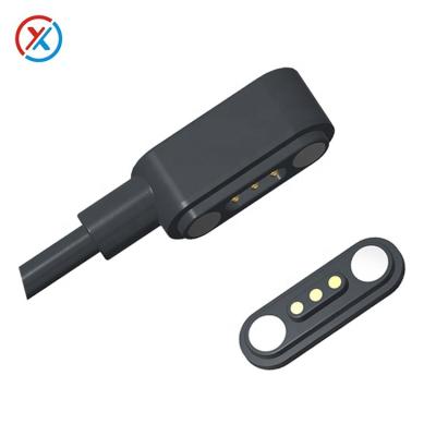 China Realize Function 3 PIN Magnetism Pogo Charging Multifunctional Customizable Black Male Connector For Electric Bowl for sale