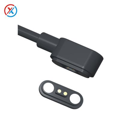 China Realize Function Charging Fast Shipping Cheap Applied Black Magnetic Charging Cable For 2 PIN Pogo Male Connector for sale