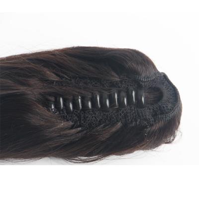 China Straight Cheap Factory Price 10a Grade Quality Thick Ends Straight Remy Indian Claw Clip Ponytails Double Drawn Human Hair Extensions for sale